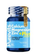 Purevits Kalsiyum Magnezyum Zinc Plus 60 Tablet
