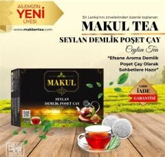 Makul Seylan Demlik Poşet Çay 100 Adetli