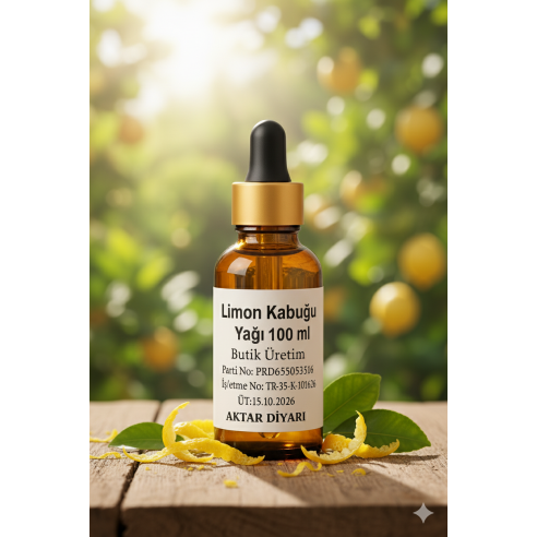 Limon Kabuğu Yağı 100 ML Aktar Diyarı Limon Kabuğu Yağı 100 ML Aktar Diyarı