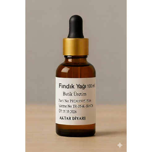 Fındık Yağı 100 ml Butik Üretim 100 Saf Aktar Diyarı Fındık Yağı 100 ml Butik Üretim 100 Saf Aktar Diyarı