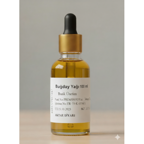 Buğday Yağı 100 ml Butik Üretim 100 Saf Aktar Diyarı Buğday Yağı 100 ml Butik Üretim 100 Saf Aktar Diyarı
