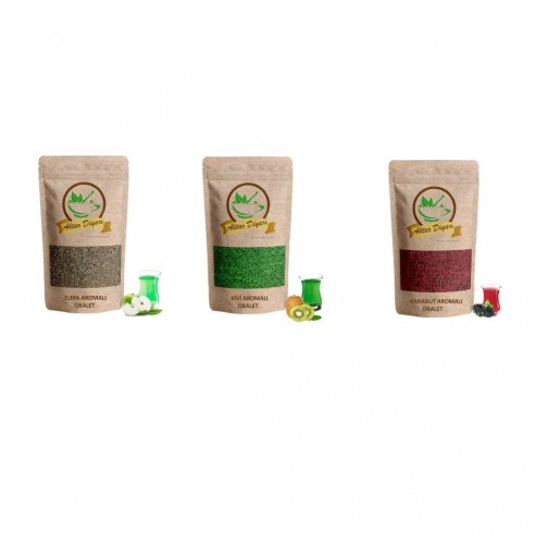 Elma-Kivi-Karadut Aromalı 3 Çeşit İçecek Granül 250 gr